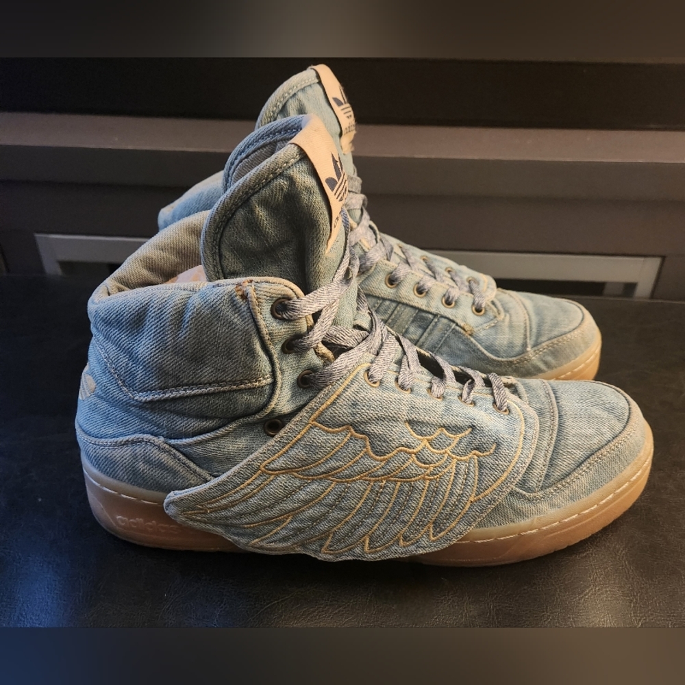 Jeremy Scott X Adidas Denim Wings Sneakers - Picture 4 of 11